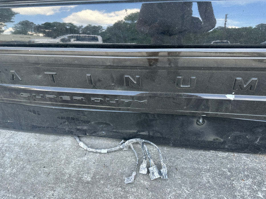 2020 2021 2022 FORD F250 F350 F450 PLATINUM TAILGATE AGATE BLACK *DAMAGE*