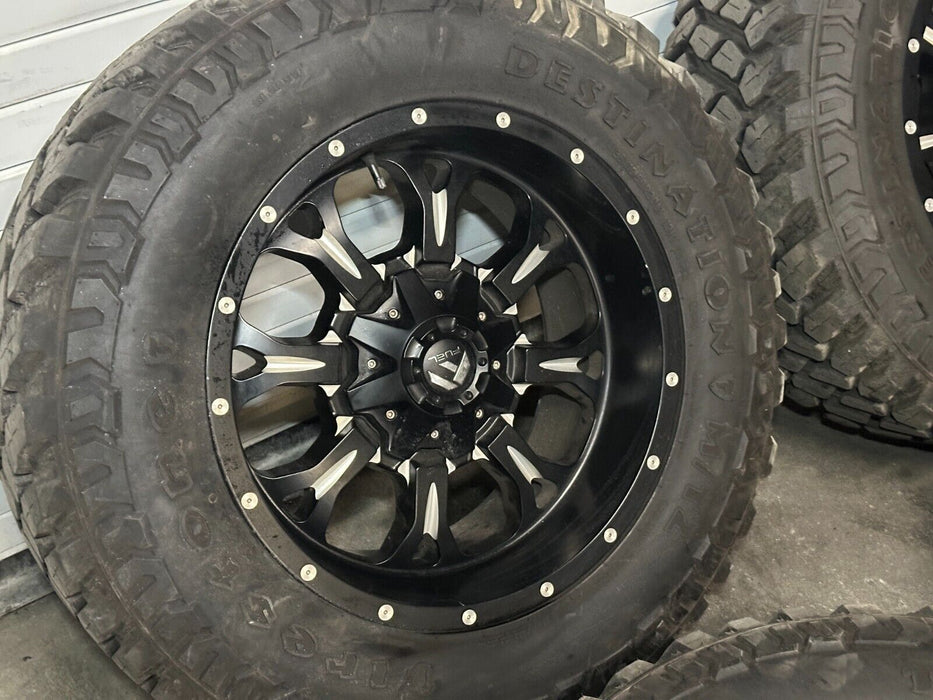 FORD F250 8X170 FUEL 20X10 WHEELS RIMS 35X12.50 FIRESTONE DESTINATION M/T 2 TIRE