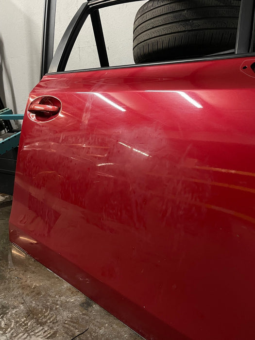 2014 TOYOTA PRIUS V FRONT RIGHT RH RED DOOR W PANEL OEM *SUN DAMAGE* (READ!)