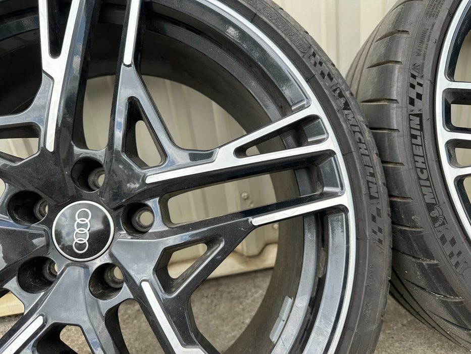2021 AUDI R8 PERFORMANCE AWD FRONT WHEELS RIMS TIRES OEM GENEUINE 20X8.5