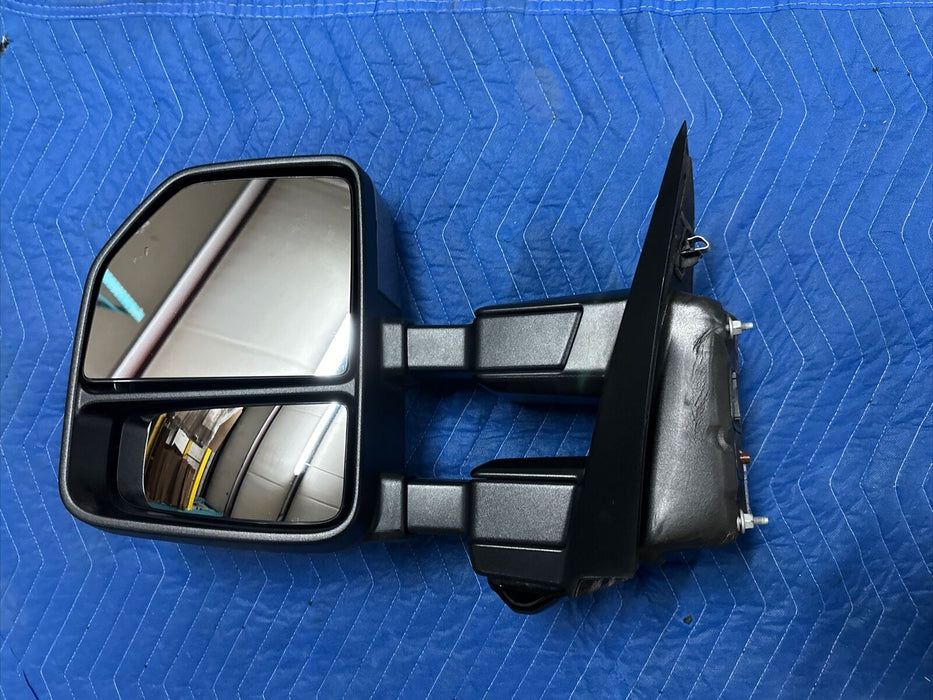 2017-2022 FORD F250 F350 F450 DRIVER LEFT LH DOOR TOW MIRROR W/ CAMERA OEM (JS)