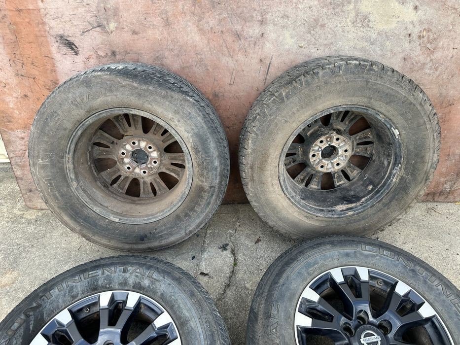 2017 NISSAN TITAN XD PRO 4X 275/65 R18 ALLOY WHEEL RIM TIRE SET OEM *FLAWS 5,8,9