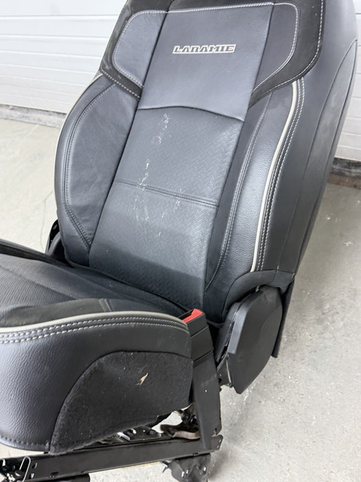 2019-2024 RAM 2500 3500 LARAMIE BLACK LEATHER HEATED COOLED PASSENGER SEAT OEM