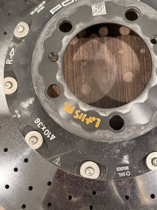 2014 PORSCHE 911 TURBO S 991 FACTORY PCCB FRONT RIGHT CARBON CERAMIC BRAKE ROTOR