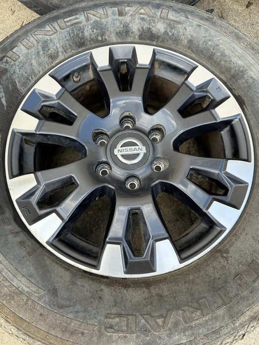 2017 NISSAN TITAN XD PRO 4X 275/65 R18 ALLOY WHEEL RIM TIRE SET OEM *FLAWS 5,8,9