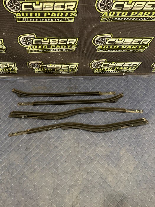 2017-2019 FORD F250 F350 F450 FRONT REAR CHROME DOOR BELT MOLDING SET OEM