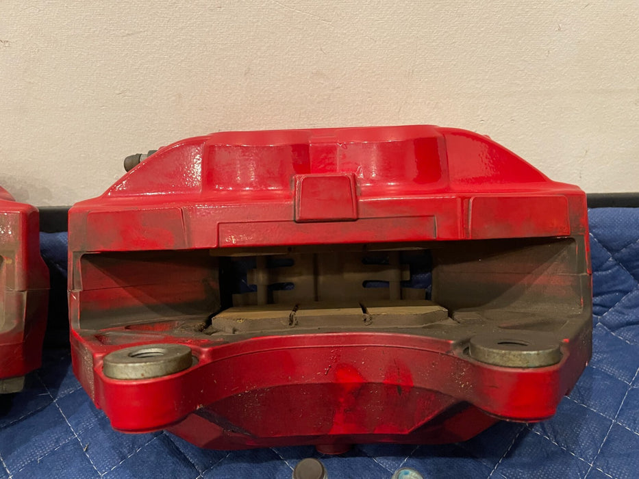2017 NISSAN 370Z NISMO FRONT REAR LEFT RIGHT RED AKEBONO BRAKE CALIPERS OEM READ