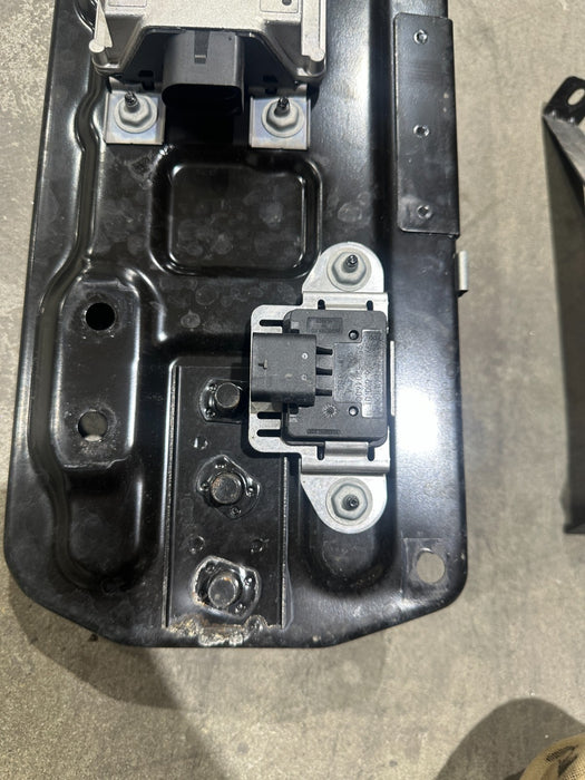 2014 PORSCHE 911 TURBO S BATTERY MOUNT TRAY W BRACKET & MODULES OEM