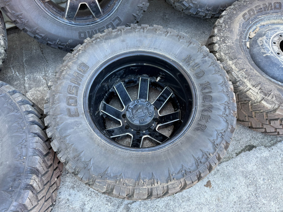 FORD F350 DRW DUALLY FUEL MAVERICK 20" WHEELS 37" MUDKICKER TIRES 8X200