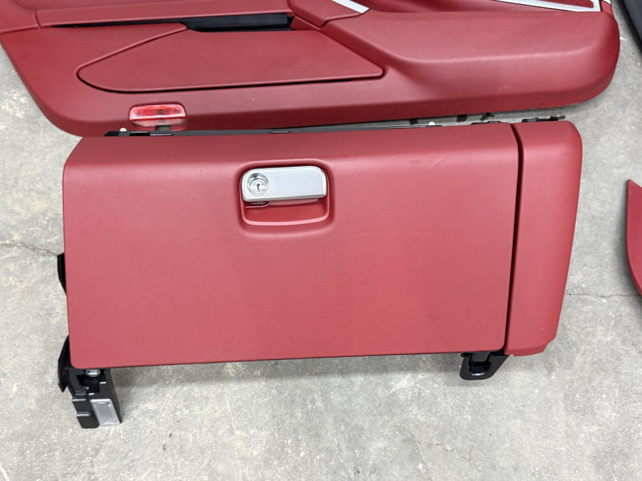 2014 PORSCHE 911 TURBO S 991 FRONT REAR SEATS DOOR PANEL INTERIOR RED OEM