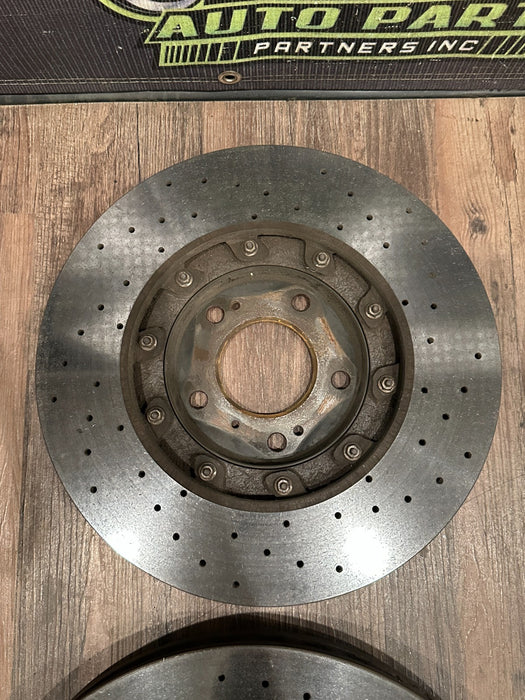 2018-2024 LAMBORGHINI URUS FRONT REAR CARBON CERAMIC BRAKE ROTORS SET OEM