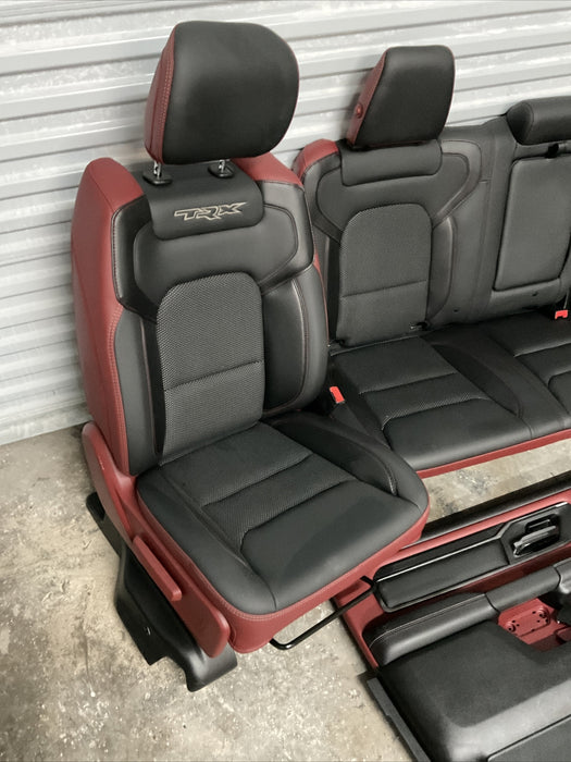 2022 RAM 1500 TRX 6.2L INTERIOR FRONT DOOR PANELS DRIVER PASSENGER OEM RED