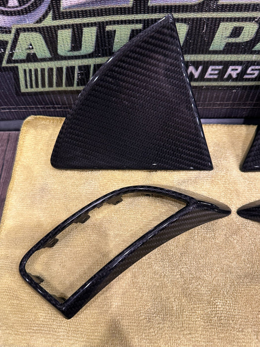 2017-18 AUDI R8 FRONT LEFT RIGHT DOOR PANEL CARBON FIBER TRIMS OEM