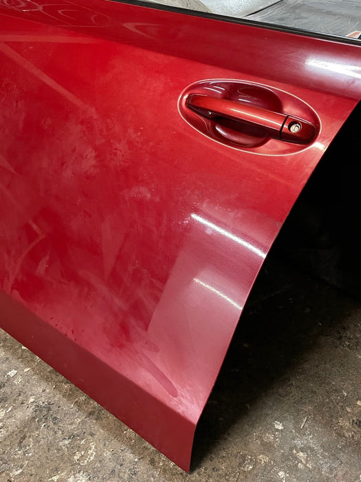 2014 TOYOTA PRIUS V FRONT LEFT LH RED DOOR W PANEL OEM *SUN DAMAGE* (READ!)