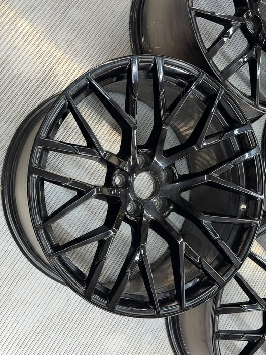 2017 2018 AUDI R8 GENUINE OEM 20" BLACK OPTIC WHEELS RIMS 4S0-601-025 SET (4)