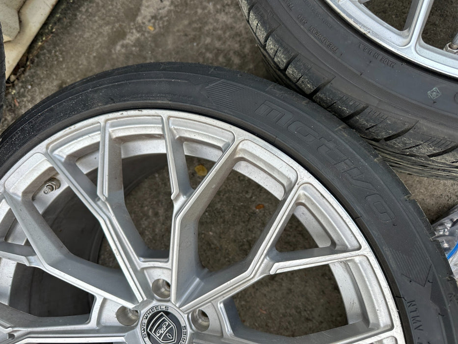 5x108 GWG Wheels 20x10.5 REARS 20x9 FRONTS FORD JAGUAR NEW NITTO TIRES