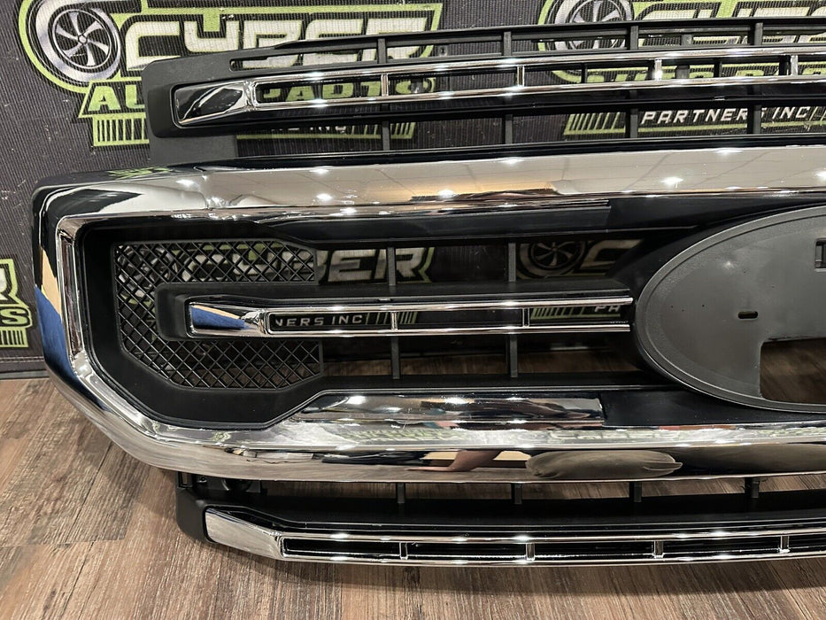 2020 2021 2022 FORD F250 F350 PLATINUM CHROME GRILLE GRILL OEM ~BROKEN TAB~