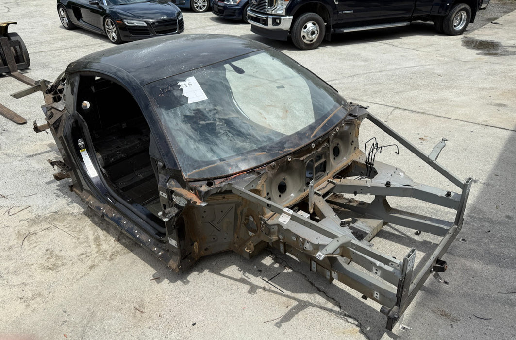 2014 AUDI R8 V10 PLUS SHELL CHASSIS FRAME ASSEMBLY SKELETON ROOF GLASS OEM