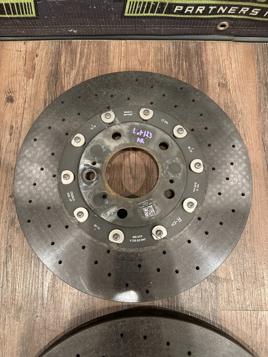 2018-2024 LAMBORGHINI URUS FRONT REAR CARBON CERAMIC BRAKE ROTORS SET OEM