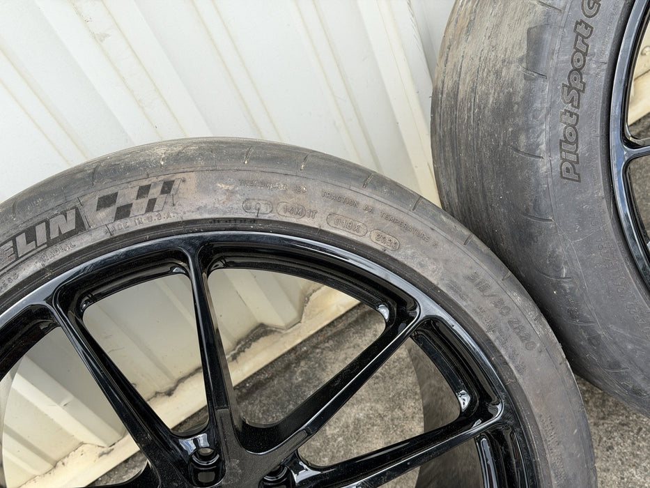 HRE P104 WHEELS 5X112 AUDI R8 HURACAN 20X9 +38 FRONT 20X12 +46 REAR GLOSS BLACK