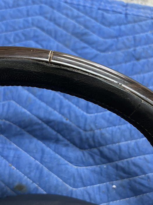 2016-19 NISSAN TITAN XD PLATINUM RESERVE LEATHER STEERING WHEEL OEM ~MINOR WEAR~