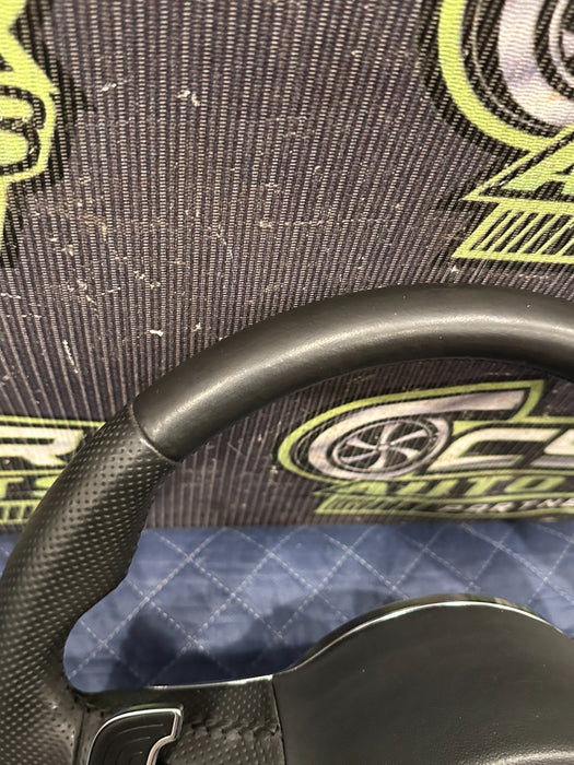 2014 AUDI R8 V10 BLACK LEATHER STEERING WHEEL W PADDLE SHIFTER OEM ~FLAW!!~