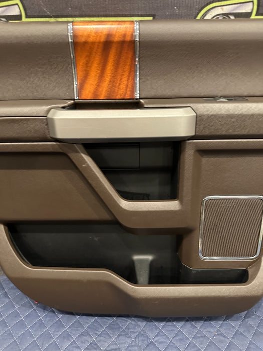 2017-2019 FORD F250 F350 F450 KING RANCH BROWN REAR LEFT DOOR PANEL OEM