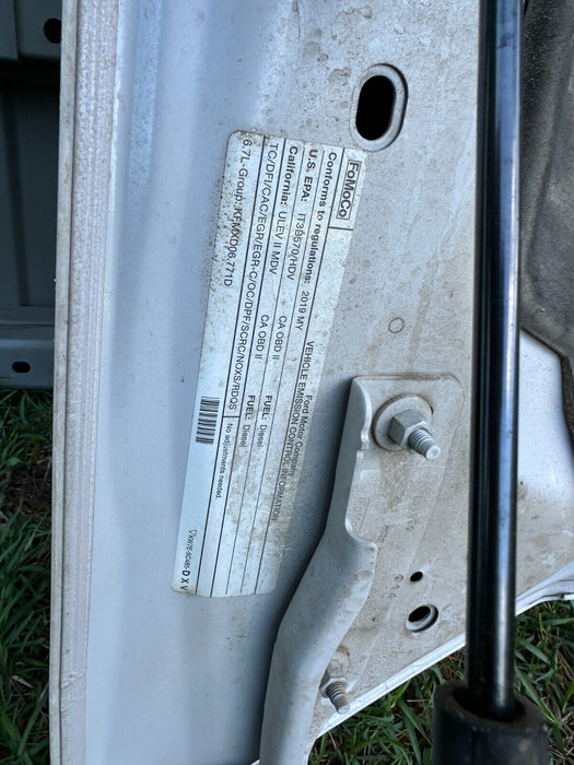 2017-2022 FORD F250 F350 F450 HOOD PANEL METALLIC WHITE (UG) DAMAGE* PICKUP ONLY