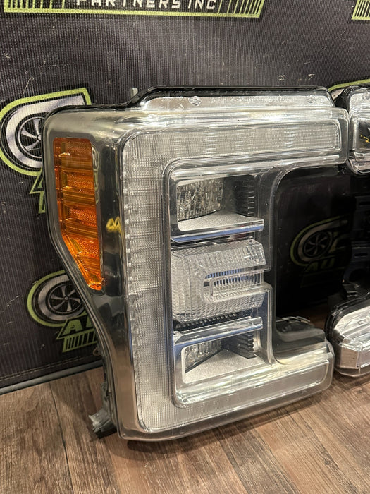 2017-2019 FORD F250 F350 F450 LEFT RIGHT LED HEADLIGHT PAIR OEM