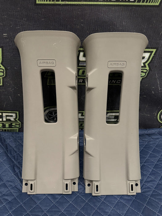 2017 2019 FORD F250 F350 LIMITED LEFT RIGHT UPPER B PILLAR TRIMS OEM ~SCRATCHES~