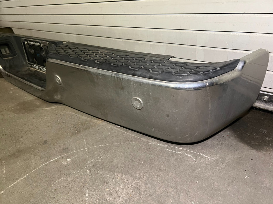 2017 RAM 2500 3500 LARAMIE CHROME REAR BUMPER W/ SENSORS OEM 2013-2018