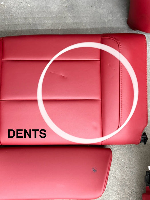 2014 PORSCHE 911 TURBO S 991 REAR SEATS DOOR PANEL INTERIOR RED OEM