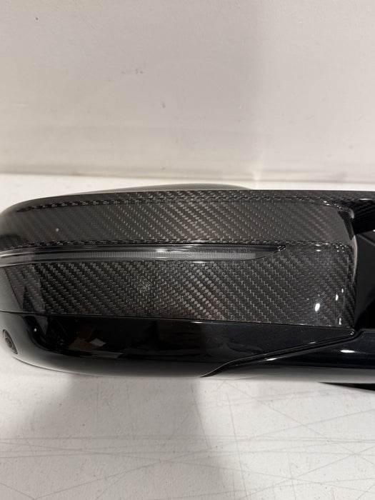 2024 BMW M3 M4 G80 G82 LEFT CARBON FIBER MIRROR W BLIND SPOT OEM *SEE PIC 11*