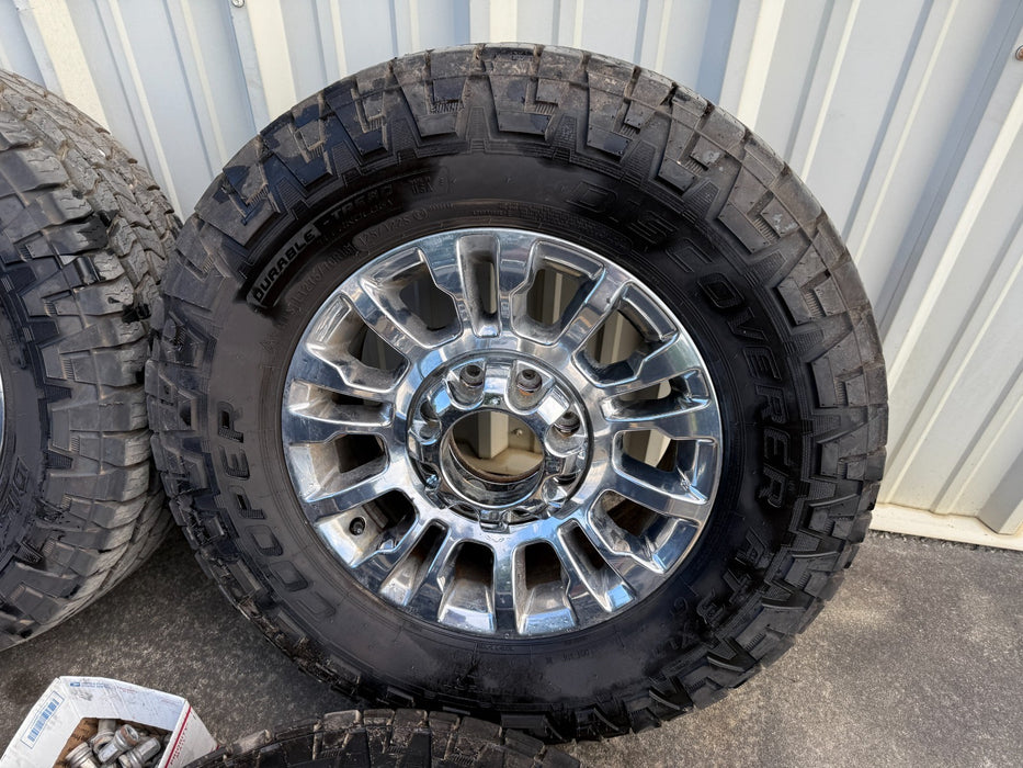 FORD F250 F350 ALLOY FACTORY WHEELS COOPER DISCOVERER AT3XLT LT275/70R18