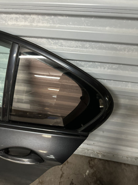 2011 BMW 550i F10 5 SERIES REAR LEFT DOOR GRAPHITE METALLIC (A90)~MINOR SCUFFS~
