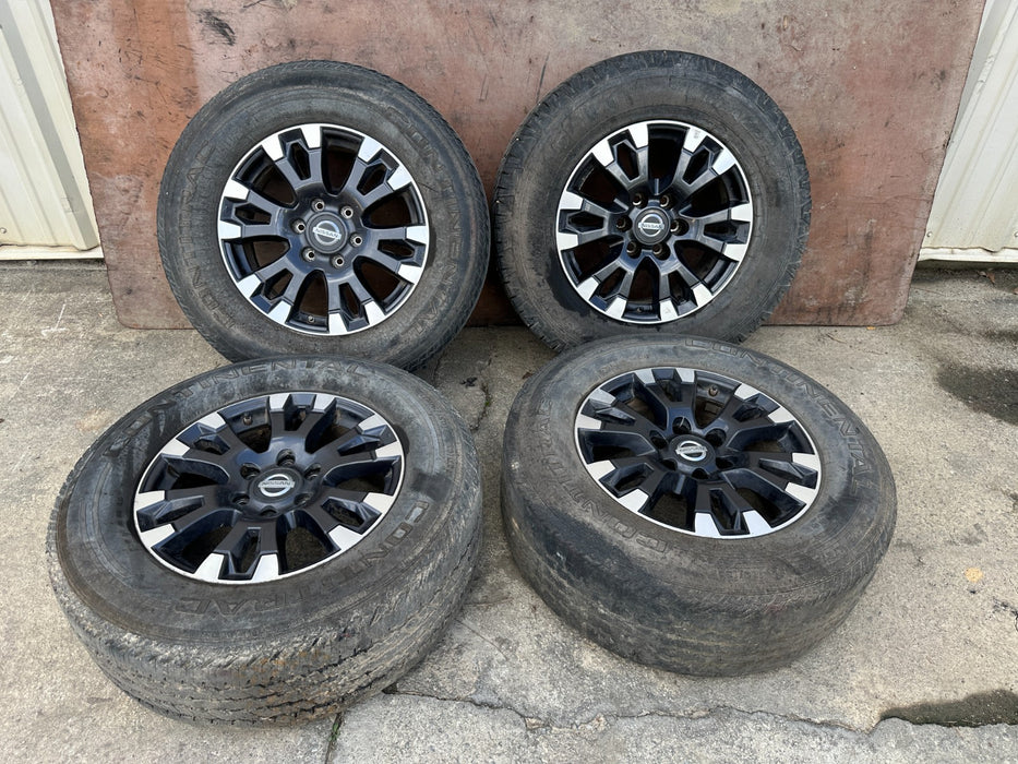 2017 NISSAN TITAN XD PRO 4X 275/65 R18 ALLOY WHEEL RIM TIRE SET OEM *FLAWS 5,8,9