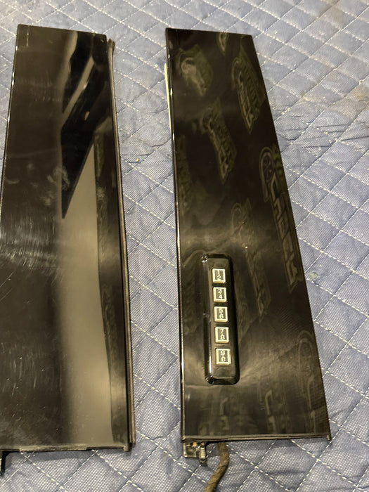 2017-2019 FORD F250 F350 F450 FRONT REAR DOOR GLOSS BLACK PILLAR SET OEM