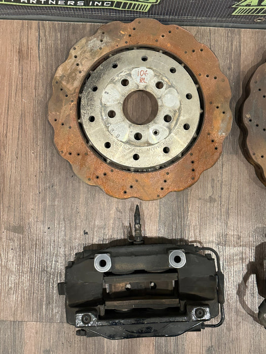 2014-15 AUDI R8 FRONT REAR LEFT RIGHT ROTORS & CALIPERS SET OEM *READ!*