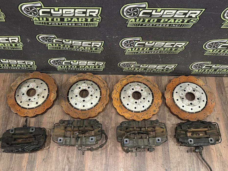 2014-15 AUDI R8 FRONT REAR LEFT RIGHT ROTORS & CALIPERS SET OEM *READ!*