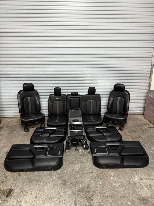 2017-2019 FORD F250 F350 F450 PLATINUM INTERIOR FRONT REAR SEATS CONSOLE PANELS