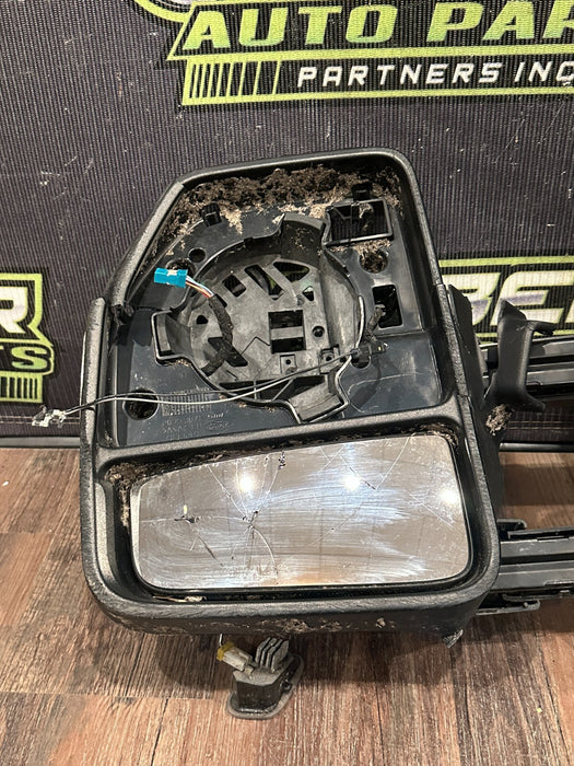 2017-19 FORD F250 F350 F450 LEFT TOW MIRROR W CAMERA OEM *DAMAGED*