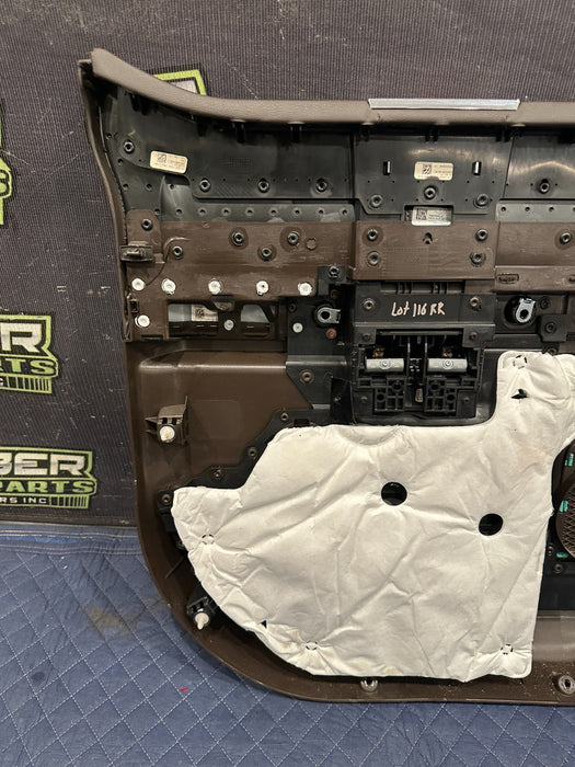 2017-2019 FORD F250 F350 F450 KING RANCH BROWN REAR RIGHT DOOR PANEL OEM *FLAW 5