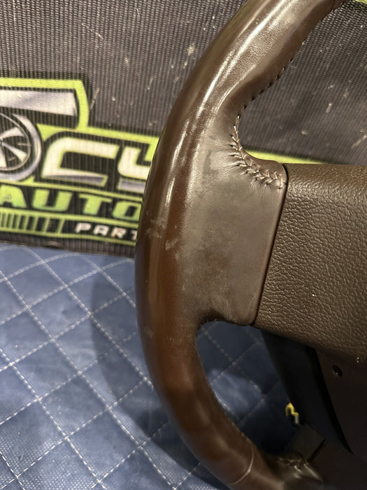 2019 FORD F250 F350 F450 BROWN LEATHER STEERING WHEEL ADAPTIVE CRUISE OEM ~WEAR~