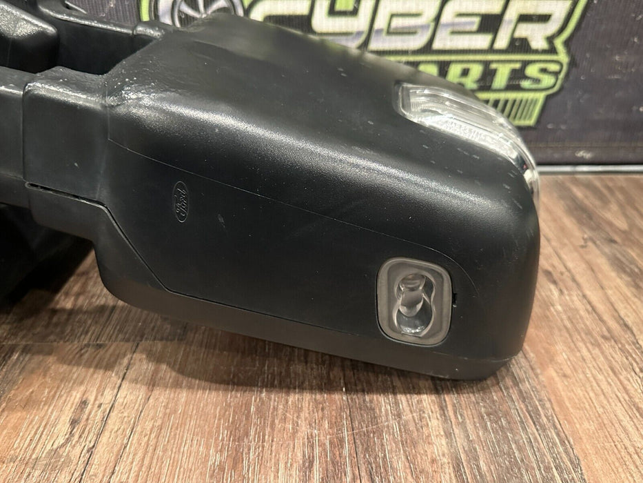 2017-19 FORD F250 F350 F450 LEFT TOW MIRROR W CAMERA OEM *BURN DAMAGE/SCUFFS*