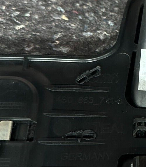 2017-18 AUDI R8 PLUS SPYDER FRONT FRUNK STORAGE COMPARTMENT ASSEMBLY OEM (4 PC)