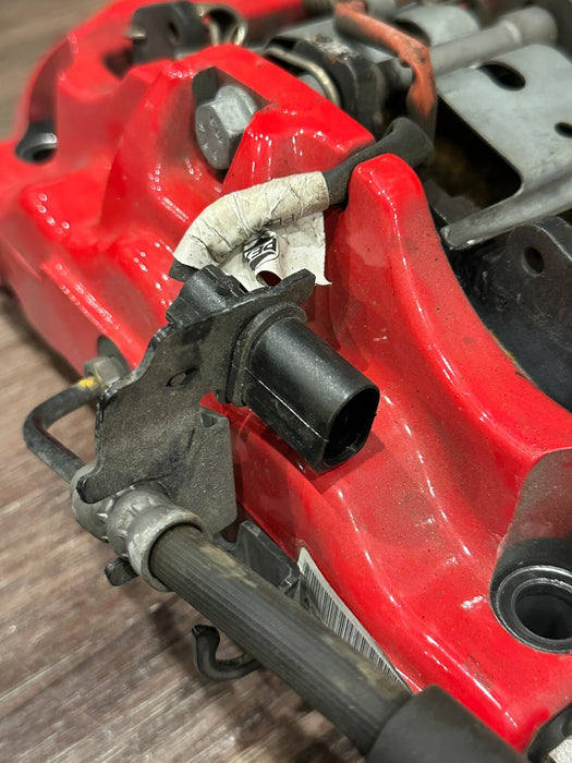 2021 AUDI R8 FRONT LEFT RED CARBON CERAMIC BRAKE CALIPER OEM *MINT CONDITION!*