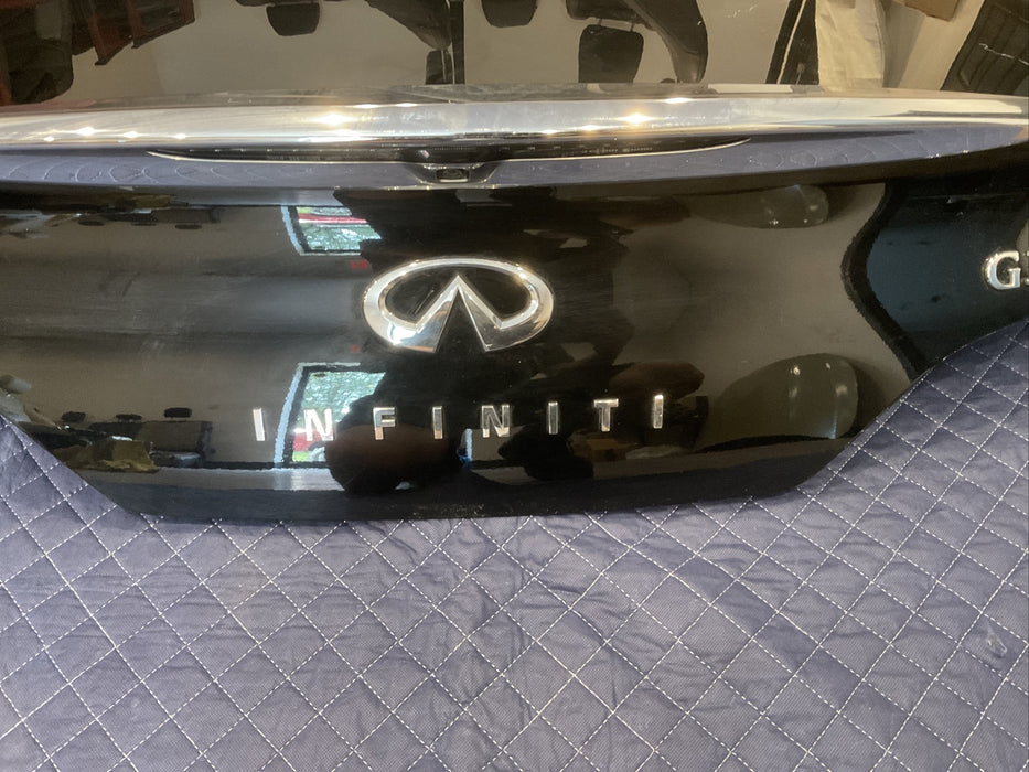 2013 INFINITI G37S COUPE REAR TRUNK DECK LID BLACK COMPLETE OEM~SCRATCHES~