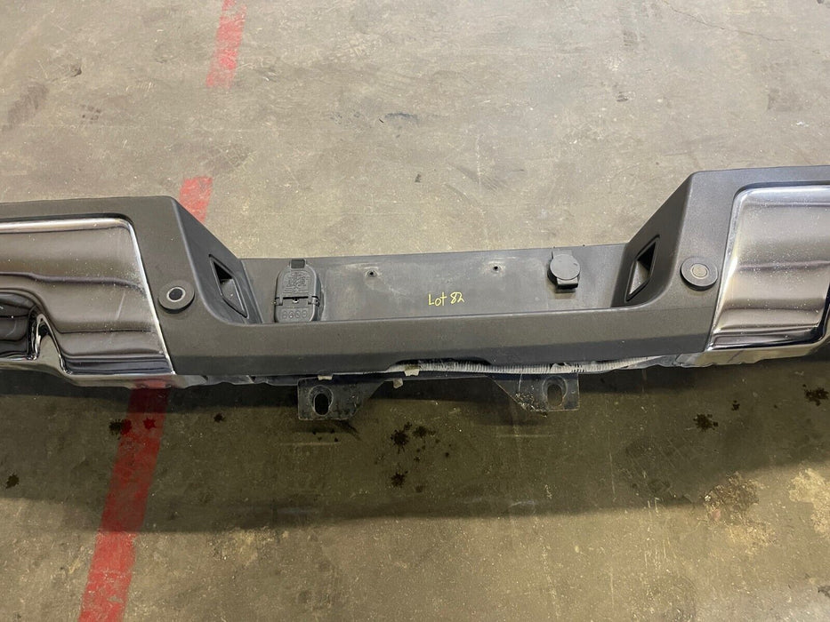 2017-2019 FORD F250 F350 COMPLETE CHROME REAR BUMPER W SENSOR HARNESS OEM