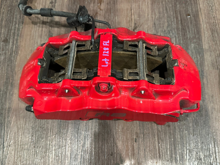 2017 AUDI R8 RED BRAKE CALIPER SET OEM *PAINT CHIPS 9,10*