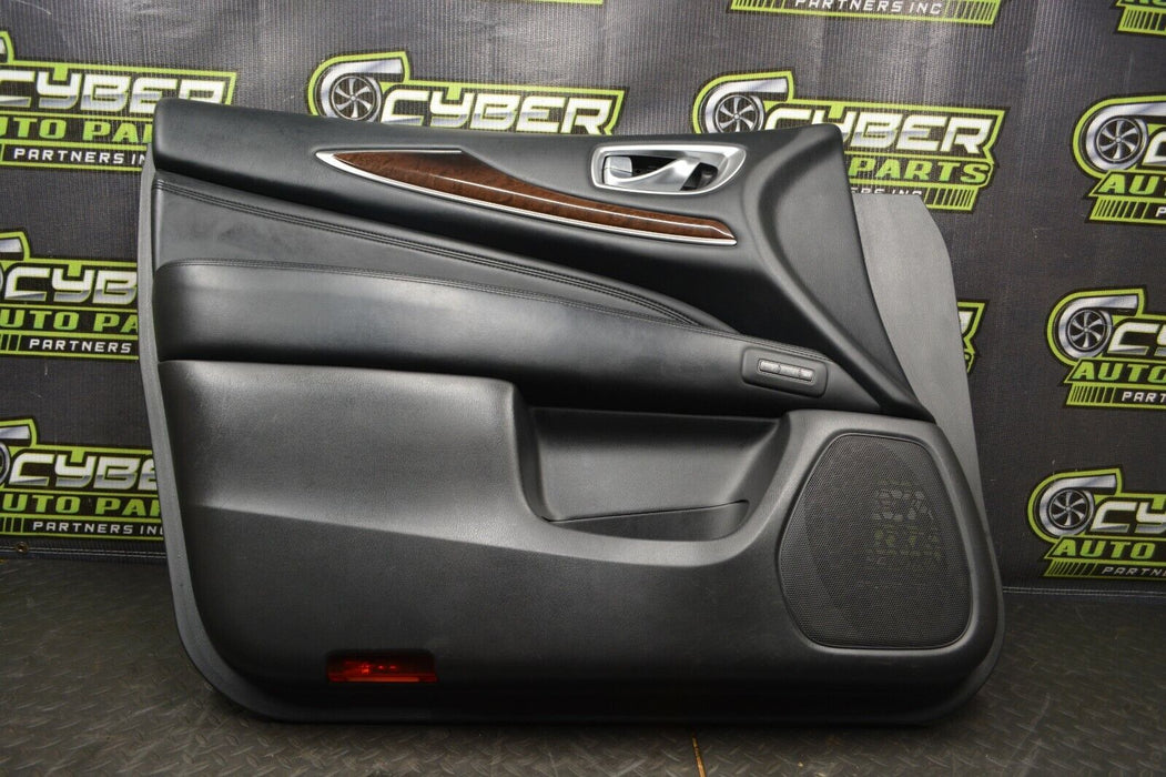 2013-2015 INFINITI JX35 QX60 FRONT LEFT INTERIOR DOOR PANEL MAPLE WOOD TRIM OEM